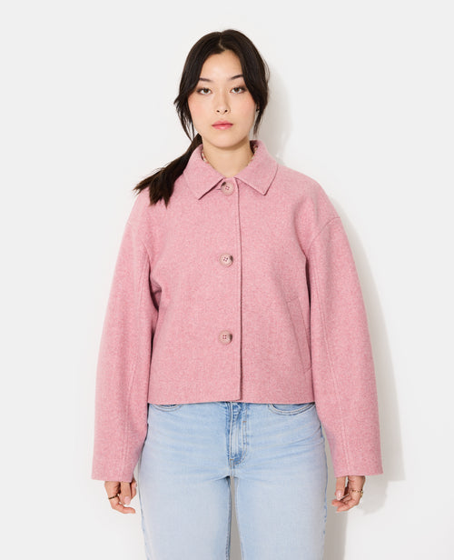 Manteau court effet drap de laine - PIMKIE - 3