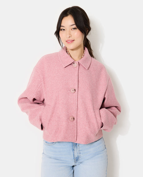 Manteau court effet drap de laine - PIMKIE - 7