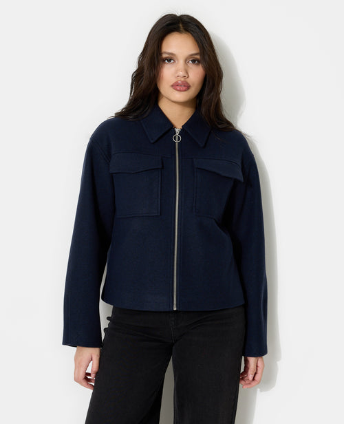 Blouson zippé effet drap de laine - PIMKIE - 2