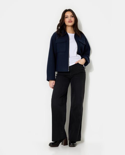 Blouson zippé effet drap de laine - PIMKIE - 3