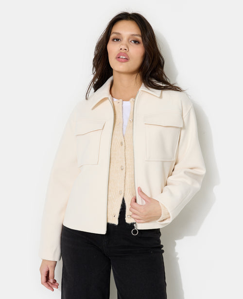 Blouson zippé effet drap de laine - PIMKIE - 1