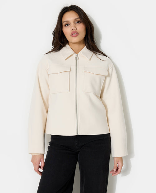 Blouson zippé effet drap de laine - PIMKIE - 5