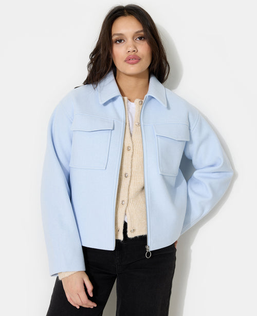 Blouson zippé effet drap de laine - PIMKIE - 1