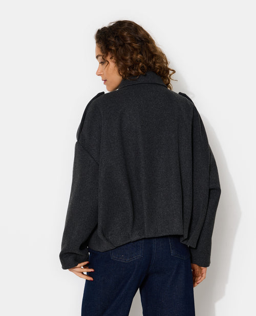 Blouson forme boule effet drap de laine - PIMKIE - 5
