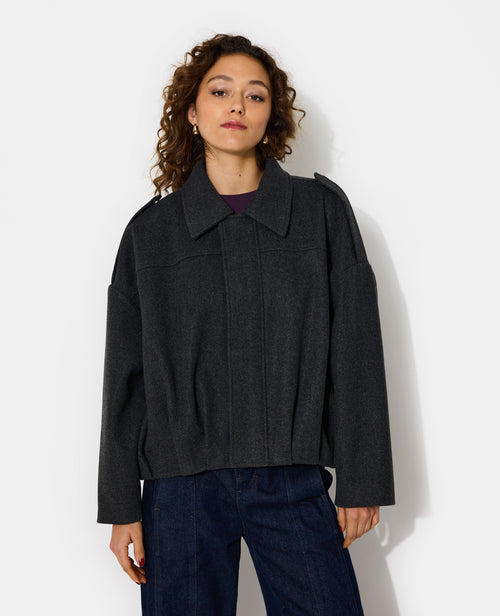 Blouson forme boule effet drap de laine - PIMKIE - 6