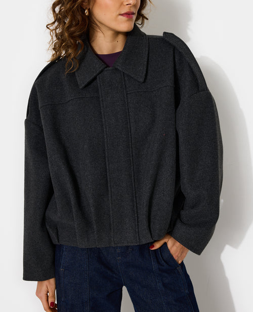 Blouson forme boule effet drap de laine - PIMKIE - 7