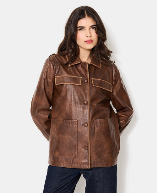 Veste droite en simili - PIMKIE - 1