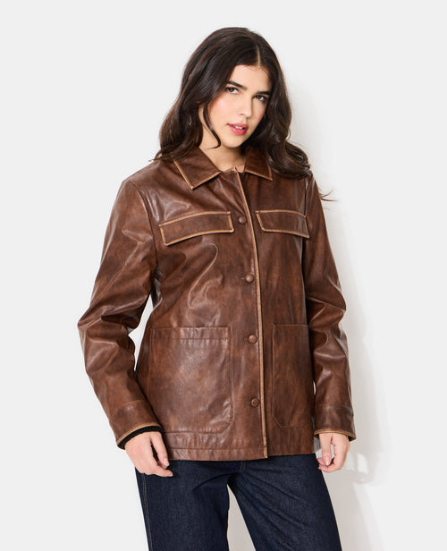 Veste droite en simili - PIMKIE - 5