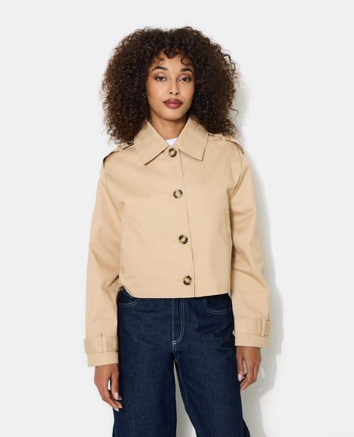 Veste courte façon trench - PIMKIE - 1