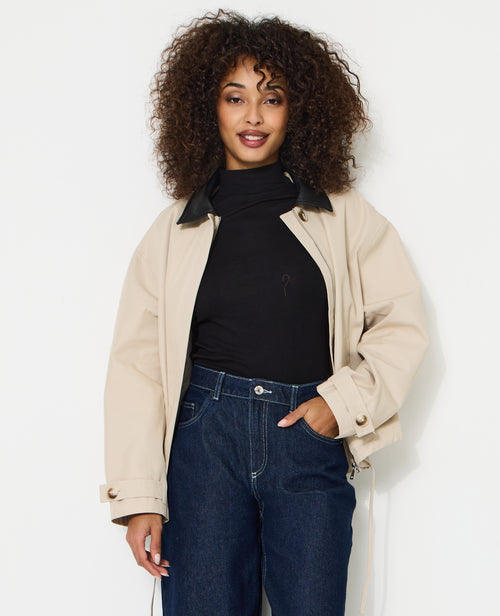 Veste col simili avec base resserrable - PIMKIE - 7