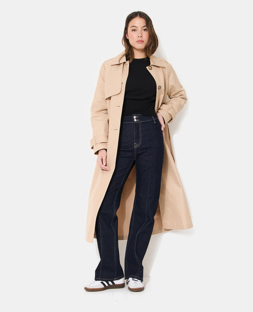 Trench long avec ceinture à nouer - PIMKIE - 1