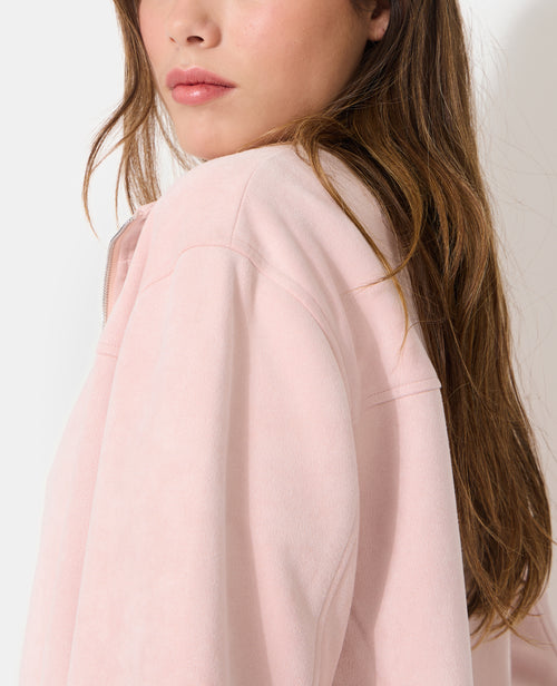 Veste en suédine col montant - PIMKIE - 9