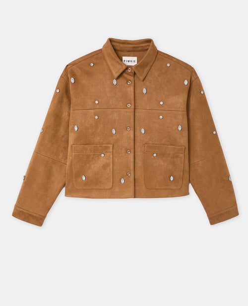 Veste en suédine avec strass - PIMKIE - 4