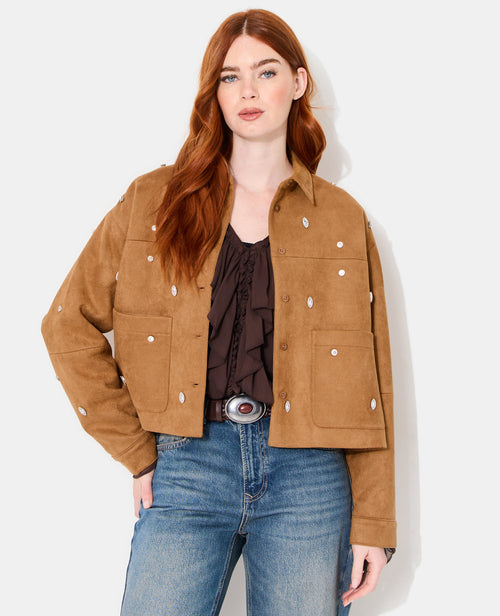 Veste en suédine avec strass - PIMKIE - 8