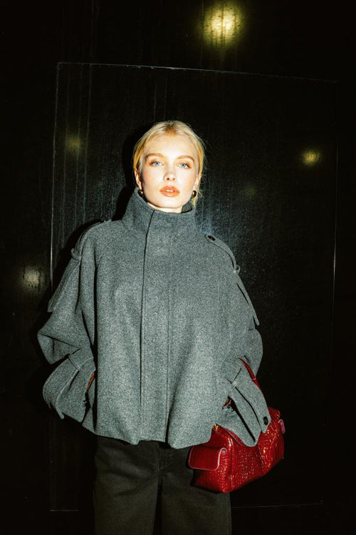 Blouson col montant effet drap de laine - PIMKIE - 1