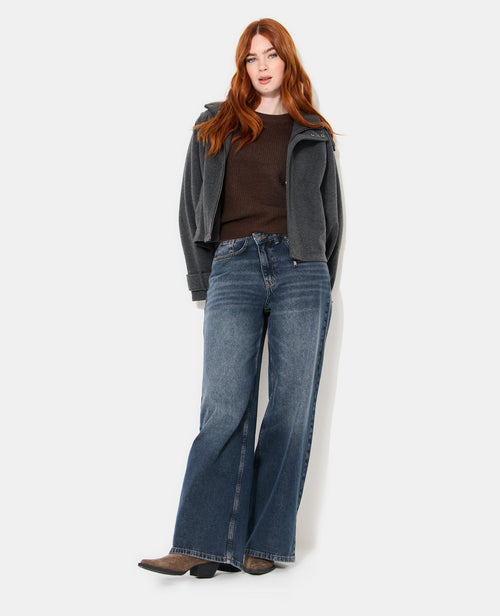 Blouson col montant effet drap de laine - PIMKIE - 3