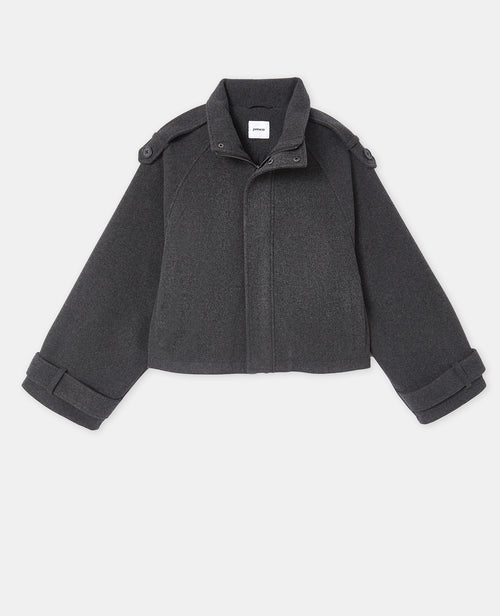 Blouson col montant effet drap de laine - PIMKIE - 4