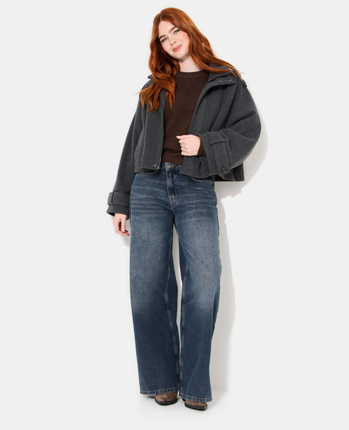 Blouson col montant effet drap de laine - PIMKIE - 7