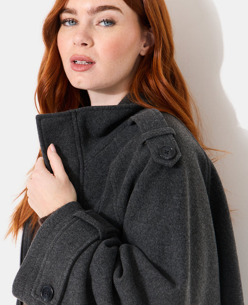 Blouson col montant effet drap de laine - PIMKIE - 9