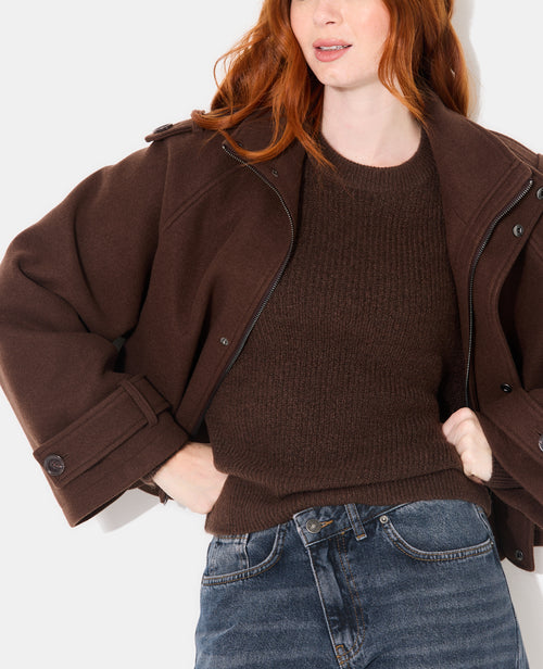 Blouson col montant effet drap de laine - PIMKIE - 2