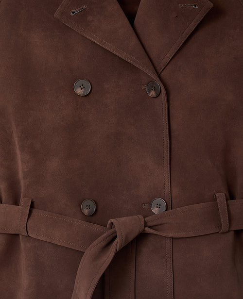Trench court en suédine avec ceinture - PIMKIE - 10