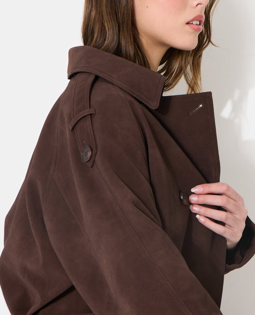 Trench court en suédine avec ceinture - PIMKIE - 7