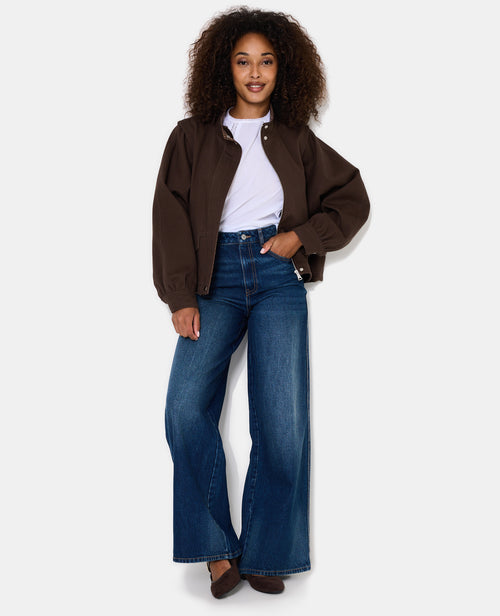 Blouson col montant doublure motif carreaux - PIMKIE - 1