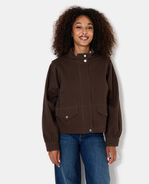 Blouson col montant doublure motif carreaux - PIMKIE - 5