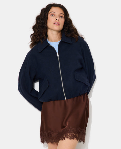 Blouson drap de laine avec zip - PIMKIE - 1