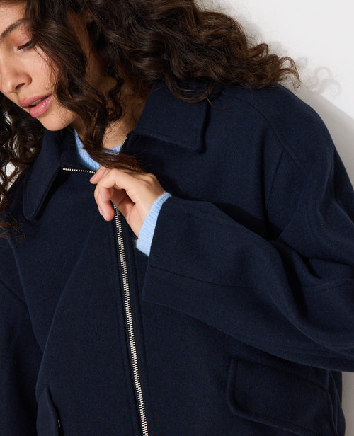 Blouson drap de laine avec zip - PIMKIE - 2