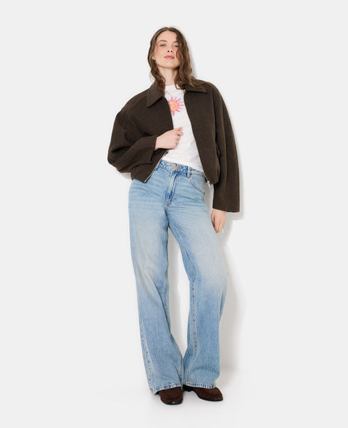 Blouson drap de laine avec zip - PIMKIE - 3