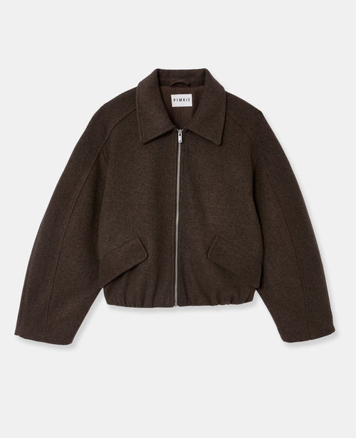 Blouson drap de laine avec zip - PIMKIE - 4