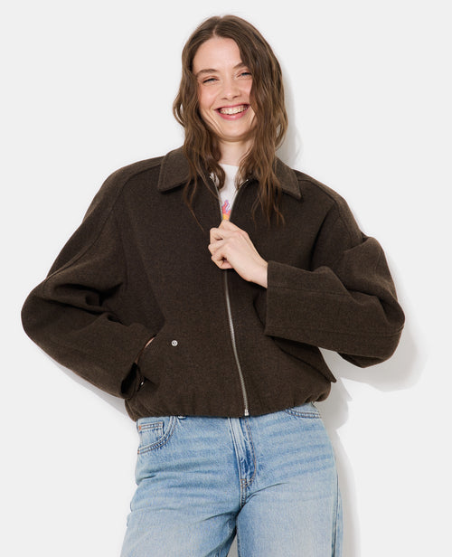 Blouson drap de laine avec zip - PIMKIE - 5