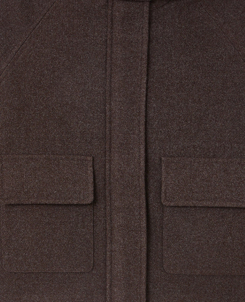 Manteau court drap de laine avec col montant - PIMKIE - 3