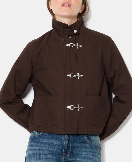 Veste en toile avec attaches façon brandebourg - PIMKIE - 2