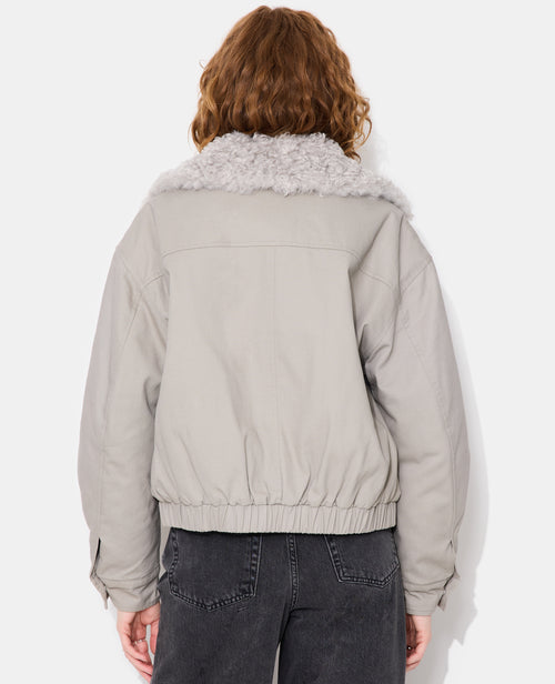 Blouson avec col fourrure et boutons fantaisie - PIMKIE - 6