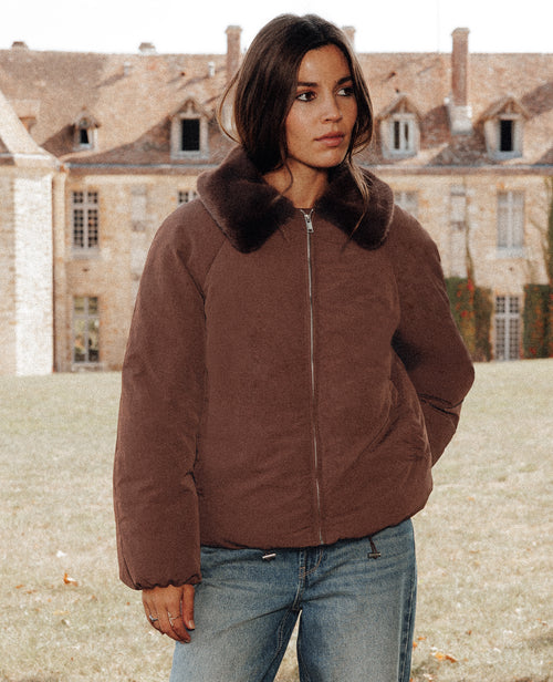 Blouson doudoune avec col fourrure - PIMKIE - 1