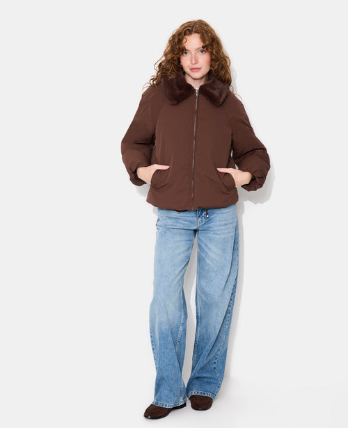 Blouson doudoune avec col fourrure - PIMKIE - 3