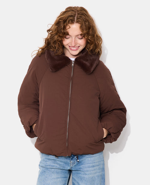 Blouson doudoune avec col fourrure - PIMKIE - 5