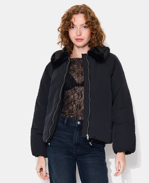 Blouson doudoune avec col fourrure - PIMKIE - 1