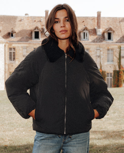 Blouson doudoune avec col fourrure - PIMKIE - 1