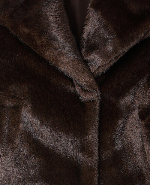 Manteau court en fourrure avec grand col - PIMKIE - 3