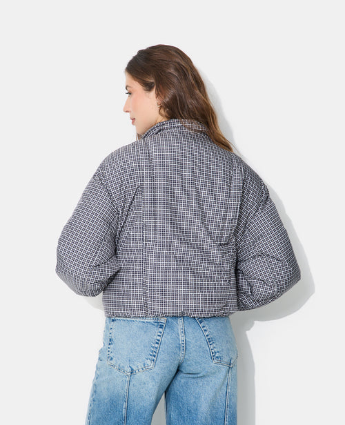 Blouson doudoune à carreaux avec col montant - PIMKIE - 6