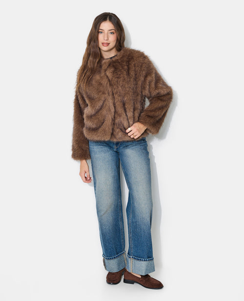 Manteau court en fausse fourrure - PIMKIE - 3