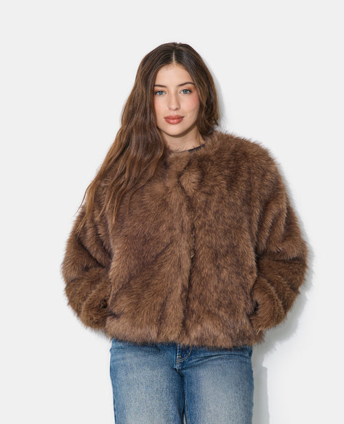 Manteau court en fausse fourrure - PIMKIE - 5