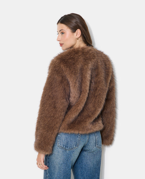 Manteau court en fausse fourrure - PIMKIE - 6
