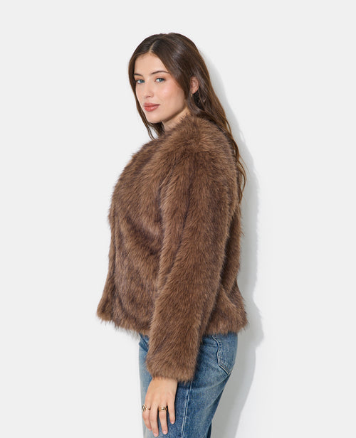 Manteau court en fausse fourrure - PIMKIE - 1