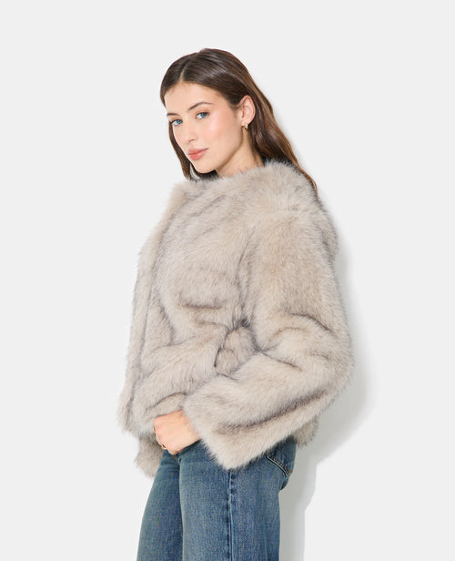 Manteau court en fausse fourrure - PIMKIE - 1