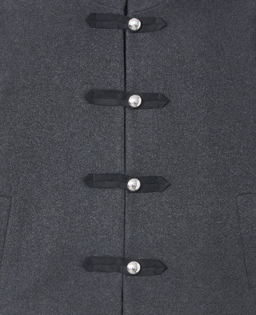 Manteau court avec laine pattes brandebourg - PIMKIE - 2