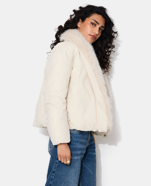 Blouson boule avec grand col fourrure - PIMKIE - 2